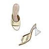 ROCIA Gold Women Acrylic Heel Slip Ons