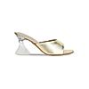 ROCIA Gold Women Acrylic Heel Slip Ons