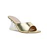 ROCIA Gold Women Acrylic Heel Slip Ons