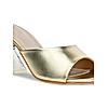 ROCIA Gold Women Acrylic Heel Slip Ons