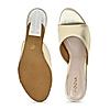 ROCIA Gold Women Acrylic Heel Slip Ons