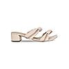 ROCIA Cream Women Knotted Block Heel Sandals