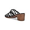 ROCIA Black Women Shiny Strappy Block Heels