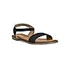 ROCIA Black Women Laser Cut Flat Sandals