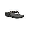 ROCIA Black Women Comfort Diamond Thongs