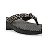 ROCIA Black Women Comfort Diamond Thongs