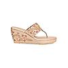 ROCIA Rose Gold Women Hand Embroidered High Wedges