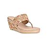 ROCIA Rose Gold Women Hand Embroidered High Wedges