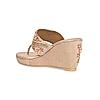 ROCIA Rose Gold Women Hand Embroidered High Wedges