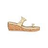 ROCIA Gold Women Hand Embroidered Wedges