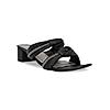 ROCIA Black Women Knotted Block Heel Sandals