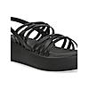 ROCIA Black Women Strappy Wedges