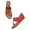 Rocia By Regal Maroon Women Hand Embroidered High Wedges