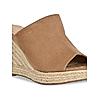 Rocia By Regal Camel Women High Heel Suede Espadrilles