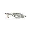 Rocia By Regal Silver Women Hand Embroidered Jeweled Heel Mojris