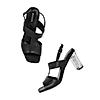 ROCIA Black Women Acrylic High Heel Sandals