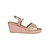 ROCIA Rose Gold Women Mirror Work Wedges