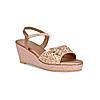 Rocia By Regal Rose Gold Women Mirror Work Wedges