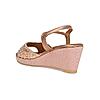 Rocia By Regal Rose Gold Women Mirror Work Wedges