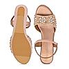 ROCIA Rose Gold Women Mirror Work Wedges