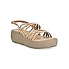 ROCIA Beige Women Strappy Wedges