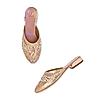 Rocia By Regal Rose Gold Women Hand Embroidered Mojris