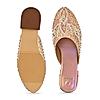ROCIA Rose Gold Women Hand Embroidered Mojris