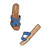 Rocia By Regal Denim Blue Women Textured Slip On Sandals