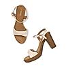 ROCIA Cream Women Casual High Heel Sandals