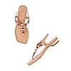 ROCIA Pink Women Casual Embroidered Flat Sandals