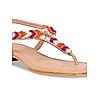 ROCIA Pink Women Casual Embroidered Flat Sandals