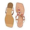 ROCIA Pink Women Casual Embroidered Flat Sandals