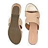 ROCIA Rose Gold Women Casual Woven Block Heel Slip Ons