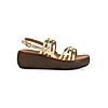 ROCIA Gold Women Strappy Wedges