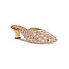 ROCIA Rose Gold Women Hand Embroidered Jeweled Heel Mojris