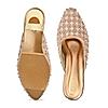 Rocia By Regal Rose Gold Women Hand Embroidered Jeweled Heel Mojris