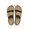 CROCS KHAKI WOMEN BROOKLYN LOW WEDGE SANDALS