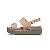 CROCS BEIGE WOMEN BROOKLYN STUDDED LOW SANDALS