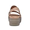 CROCS BEIGE WOMEN BROOKLYN STUDDED LOW SANDALS