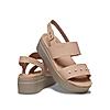 CROCS BEIGE WOMEN BROOKLYN STUDDED LOW SANDALS