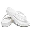 CROCS WHITE WOMEN CLASSIC PLATFORM FLIP FLOPS