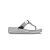 CROCS SILVER WOMEN BOCA SEQUIN WEDGE FLIP FLOPS