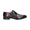 BUGATTI BLACK MEN MONK-STRAP SHOES