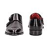 BUGATTI BLACK MEN MONK-STRAP SHOES