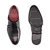 BUGATTI BLACK MEN MONK-STRAP SHOES