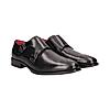 BUGATTI BLACK MEN MONK-STRAP SHOES