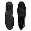 Imperio Black Men Casual Leather Buckled Loafers