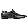 Regal Black Men Textured Leather Slip On Shoes