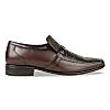 Regal Maroon Men Textured Leather Slip On Shoes