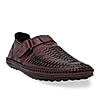 Regal Bordo Men Leather Fisherman Sandals